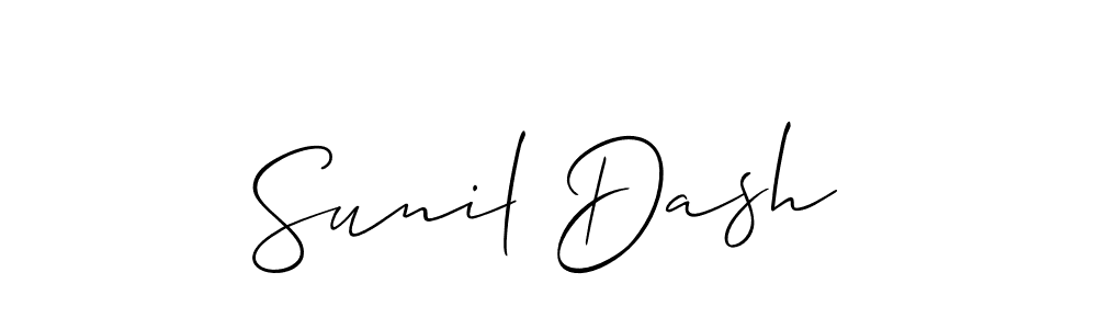 How to make Sunil Dash name signature. Use Allison_Script style for creating short signs online. This is the latest handwritten sign. Sunil Dash signature style 2 images and pictures png