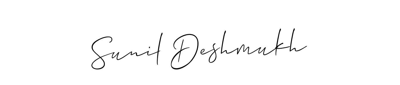 It looks lik you need a new signature style for name Sunil Deshmukh. Design unique handwritten (Allison_Script) signature with our free signature maker in just a few clicks. Sunil Deshmukh signature style 2 images and pictures png