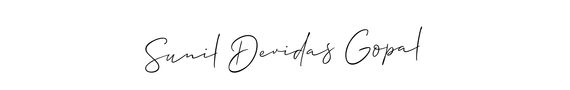 Use a signature maker to create a handwritten signature online. With this signature software, you can design (Allison_Script) your own signature for name Sunil Devidas Gopal. Sunil Devidas Gopal signature style 2 images and pictures png