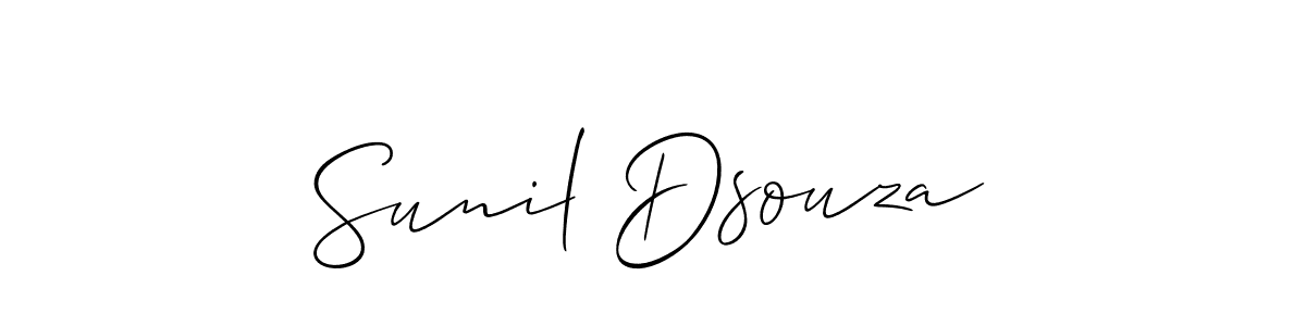 You should practise on your own different ways (Allison_Script) to write your name (Sunil Dsouza) in signature. don't let someone else do it for you. Sunil Dsouza signature style 2 images and pictures png