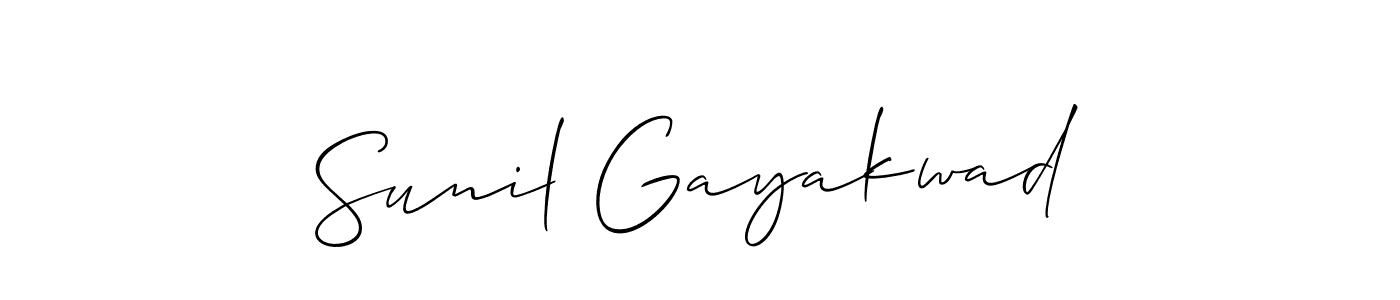 The best way (Allison_Script) to make a short signature is to pick only two or three words in your name. The name Sunil Gayakwad include a total of six letters. For converting this name. Sunil Gayakwad signature style 2 images and pictures png