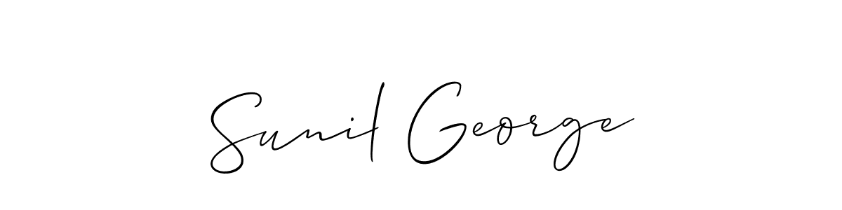 How to make Sunil George name signature. Use Allison_Script style for creating short signs online. This is the latest handwritten sign. Sunil George signature style 2 images and pictures png