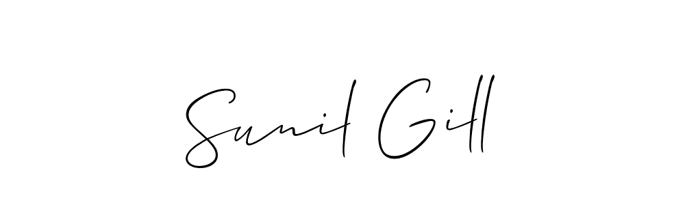 Design your own signature with our free online signature maker. With this signature software, you can create a handwritten (Allison_Script) signature for name Sunil Gill. Sunil Gill signature style 2 images and pictures png