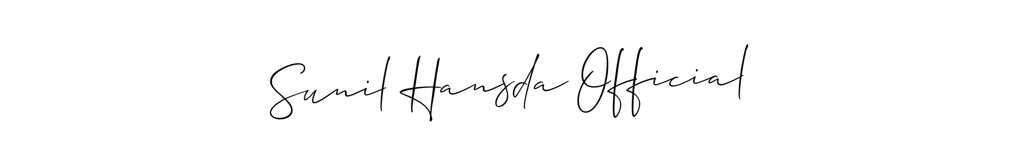See photos of Sunil Hansda Official official signature by Spectra . Check more albums & portfolios. Read reviews & check more about Allison_Script font. Sunil Hansda Official signature style 2 images and pictures png
