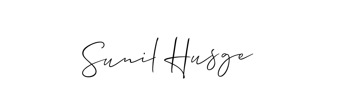 Make a beautiful signature design for name Sunil Husge. With this signature (Allison_Script) style, you can create a handwritten signature for free. Sunil Husge signature style 2 images and pictures png