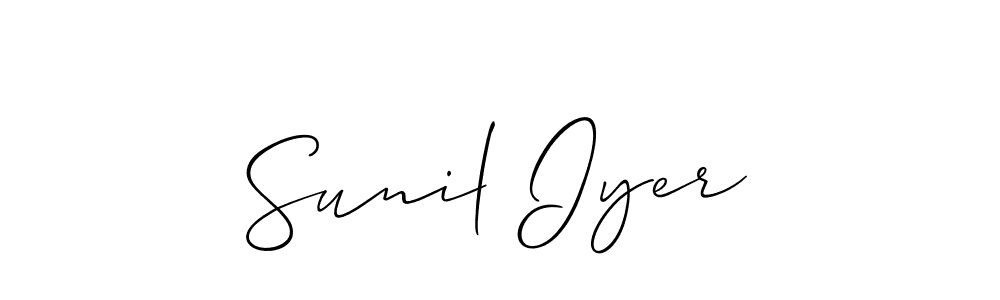 This is the best signature style for the Sunil Iyer name. Also you like these signature font (Allison_Script). Mix name signature. Sunil Iyer signature style 2 images and pictures png