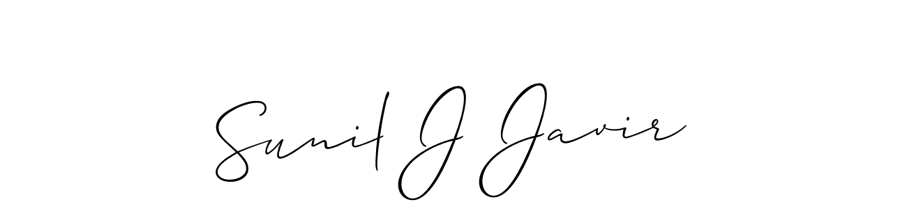 Make a beautiful signature design for name Sunil J Javir. With this signature (Allison_Script) style, you can create a handwritten signature for free. Sunil J Javir signature style 2 images and pictures png