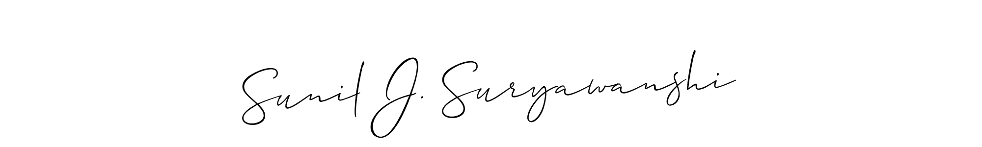 Similarly Allison_Script is the best handwritten signature design. Signature creator online .You can use it as an online autograph creator for name Sunil J. Suryawanshi. Sunil J. Suryawanshi signature style 2 images and pictures png