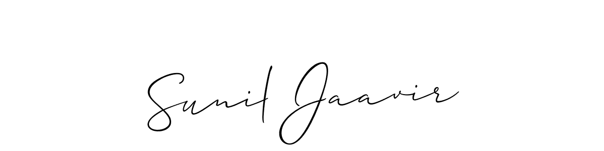 Allison_Script is a professional signature style that is perfect for those who want to add a touch of class to their signature. It is also a great choice for those who want to make their signature more unique. Get Sunil Jaavir name to fancy signature for free. Sunil Jaavir signature style 2 images and pictures png