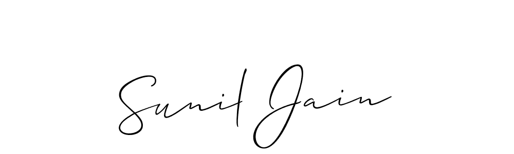 Also You can easily find your signature by using the search form. We will create Sunil Jain name handwritten signature images for you free of cost using Allison_Script sign style. Sunil Jain signature style 2 images and pictures png