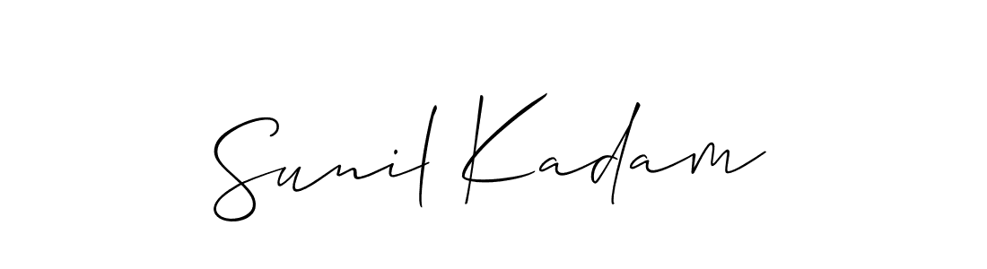 You should practise on your own different ways (Allison_Script) to write your name (Sunil Kadam) in signature. don't let someone else do it for you. Sunil Kadam signature style 2 images and pictures png