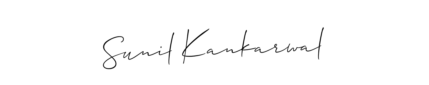 Also we have Sunil Kankarwal name is the best signature style. Create professional handwritten signature collection using Allison_Script autograph style. Sunil Kankarwal signature style 2 images and pictures png