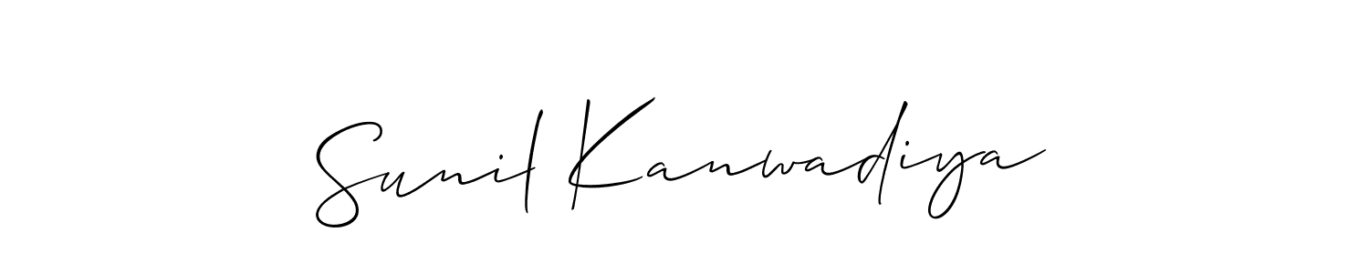 How to make Sunil Kanwadiya signature? Allison_Script is a professional autograph style. Create handwritten signature for Sunil Kanwadiya name. Sunil Kanwadiya signature style 2 images and pictures png