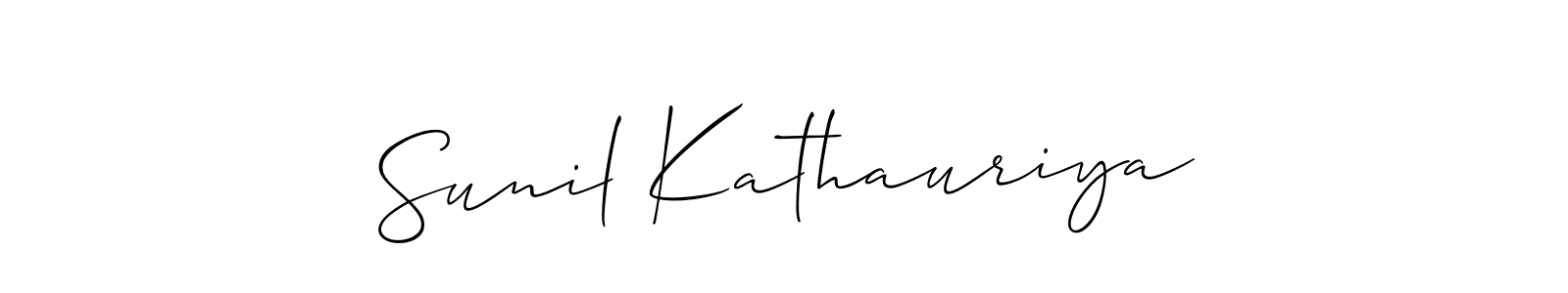 Also You can easily find your signature by using the search form. We will create Sunil Kathauriya name handwritten signature images for you free of cost using Allison_Script sign style. Sunil Kathauriya signature style 2 images and pictures png
