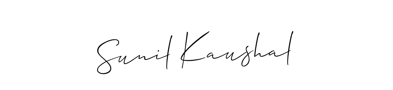 You should practise on your own different ways (Allison_Script) to write your name (Sunil Kaushal) in signature. don't let someone else do it for you. Sunil Kaushal signature style 2 images and pictures png