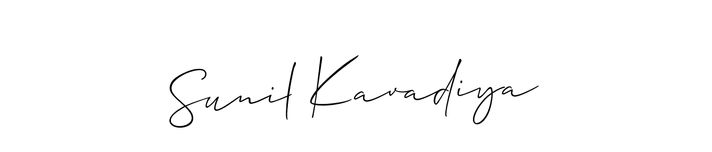 How to Draw Sunil Kavadiya signature style? Allison_Script is a latest design signature styles for name Sunil Kavadiya. Sunil Kavadiya signature style 2 images and pictures png