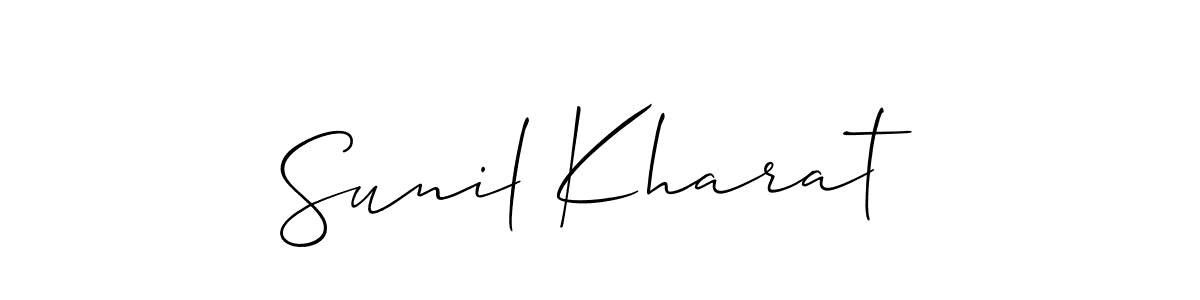 This is the best signature style for the Sunil Kharat name. Also you like these signature font (Allison_Script). Mix name signature. Sunil Kharat signature style 2 images and pictures png