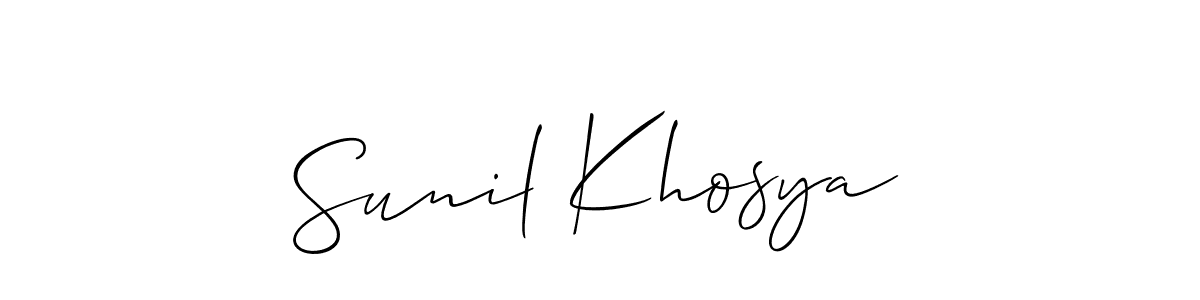 Sunil Khosya stylish signature style. Best Handwritten Sign (Allison_Script) for my name. Handwritten Signature Collection Ideas for my name Sunil Khosya. Sunil Khosya signature style 2 images and pictures png