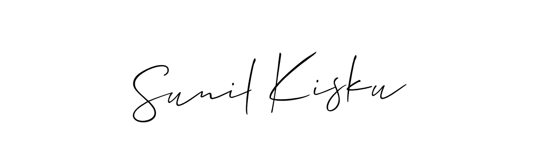 How to make Sunil Kisku name signature. Use Allison_Script style for creating short signs online. This is the latest handwritten sign. Sunil Kisku signature style 2 images and pictures png