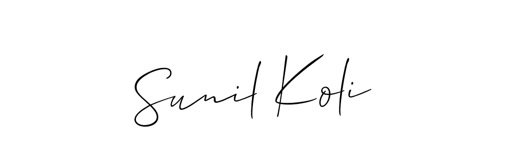 Make a short Sunil Koli signature style. Manage your documents anywhere anytime using Allison_Script. Create and add eSignatures, submit forms, share and send files easily. Sunil Koli signature style 2 images and pictures png