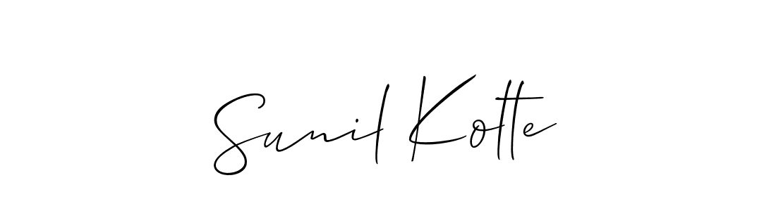 Use a signature maker to create a handwritten signature online. With this signature software, you can design (Allison_Script) your own signature for name Sunil Kolte. Sunil Kolte signature style 2 images and pictures png