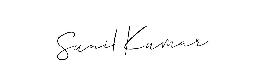 Make a beautiful signature design for name Sunil Kumar. With this signature (Allison_Script) style, you can create a handwritten signature for free. Sunil Kumar signature style 2 images and pictures png