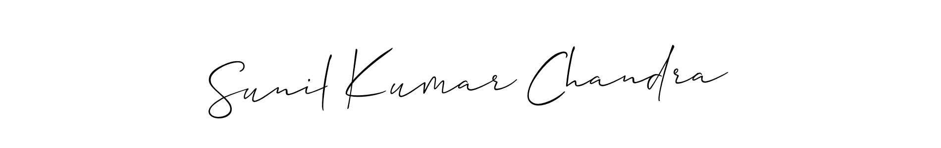 Design your own signature with our free online signature maker. With this signature software, you can create a handwritten (Allison_Script) signature for name Sunil Kumar Chandra. Sunil Kumar Chandra signature style 2 images and pictures png