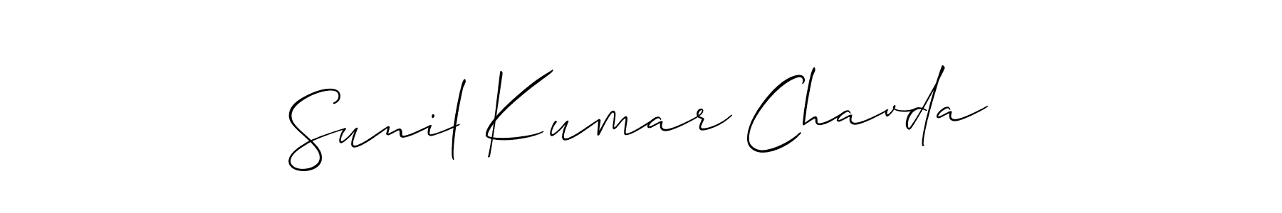 Make a short Sunil Kumar Chavda signature style. Manage your documents anywhere anytime using Allison_Script. Create and add eSignatures, submit forms, share and send files easily. Sunil Kumar Chavda signature style 2 images and pictures png