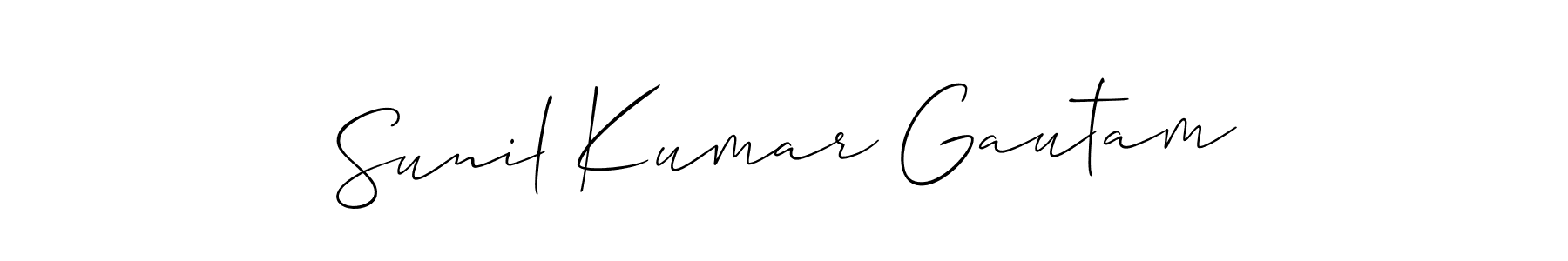 Design your own signature with our free online signature maker. With this signature software, you can create a handwritten (Allison_Script) signature for name Sunil Kumar Gautam. Sunil Kumar Gautam signature style 2 images and pictures png