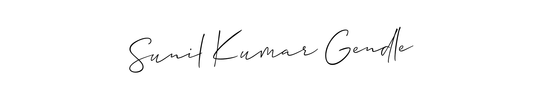 How to Draw Sunil Kumar Gendle signature style? Allison_Script is a latest design signature styles for name Sunil Kumar Gendle. Sunil Kumar Gendle signature style 2 images and pictures png