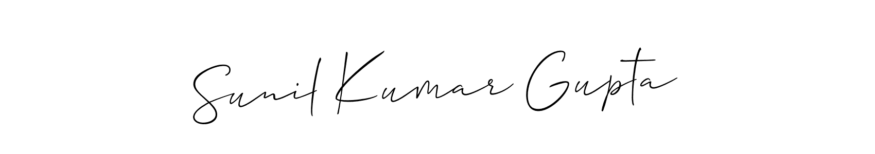 How to Draw Sunil Kumar Gupta signature style? Allison_Script is a latest design signature styles for name Sunil Kumar Gupta. Sunil Kumar Gupta signature style 2 images and pictures png