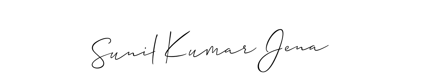 Design your own signature with our free online signature maker. With this signature software, you can create a handwritten (Allison_Script) signature for name Sunil Kumar Jena. Sunil Kumar Jena signature style 2 images and pictures png