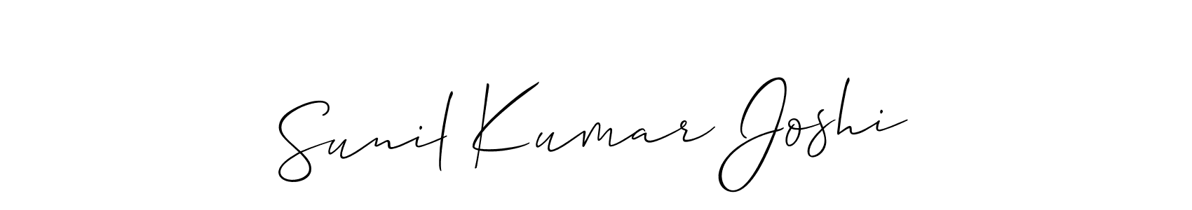 Create a beautiful signature design for name Sunil Kumar Joshi. With this signature (Allison_Script) fonts, you can make a handwritten signature for free. Sunil Kumar Joshi signature style 2 images and pictures png