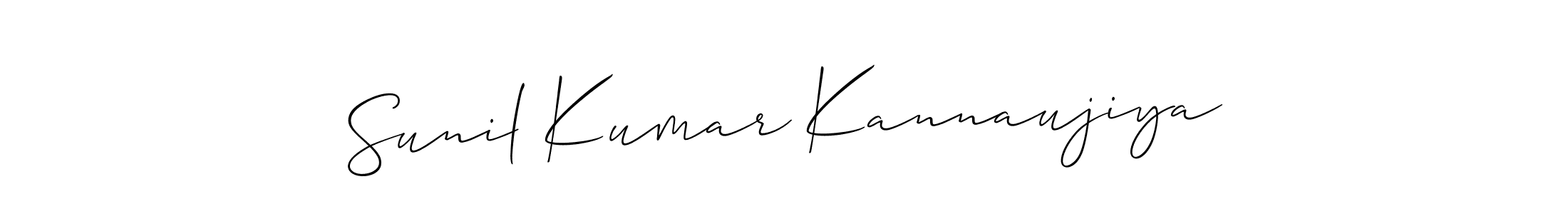 This is the best signature style for the Sunil Kumar Kannaujiya name. Also you like these signature font (Allison_Script). Mix name signature. Sunil Kumar Kannaujiya signature style 2 images and pictures png