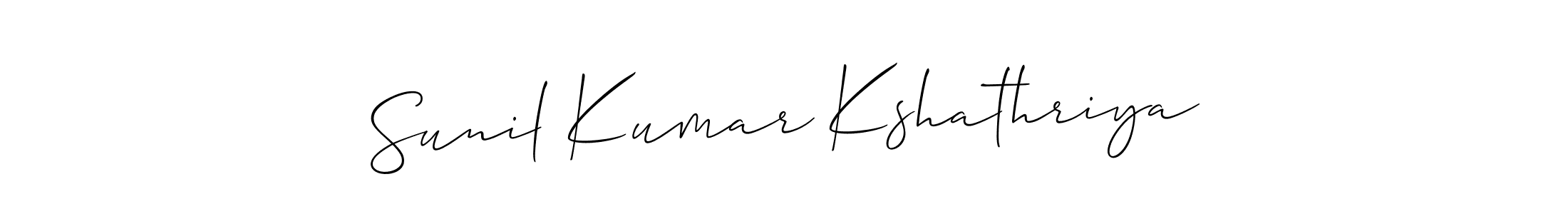 How to make Sunil Kumar Kshathriya signature? Allison_Script is a professional autograph style. Create handwritten signature for Sunil Kumar Kshathriya name. Sunil Kumar Kshathriya signature style 2 images and pictures png