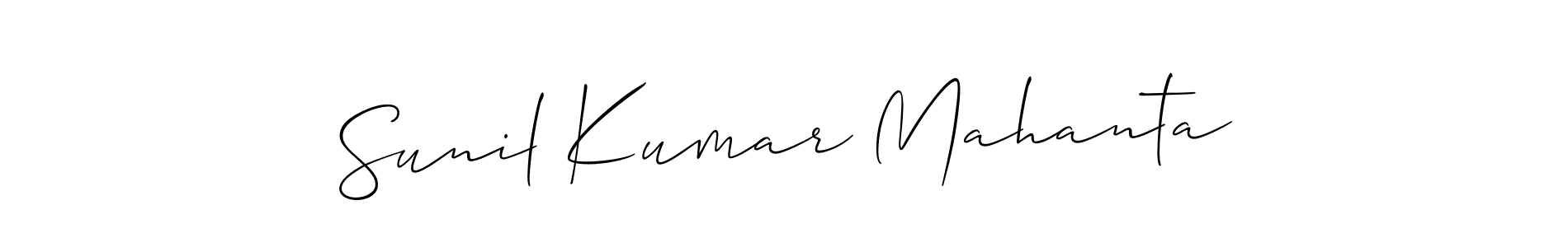 Design your own signature with our free online signature maker. With this signature software, you can create a handwritten (Allison_Script) signature for name Sunil Kumar Mahanta. Sunil Kumar Mahanta signature style 2 images and pictures png