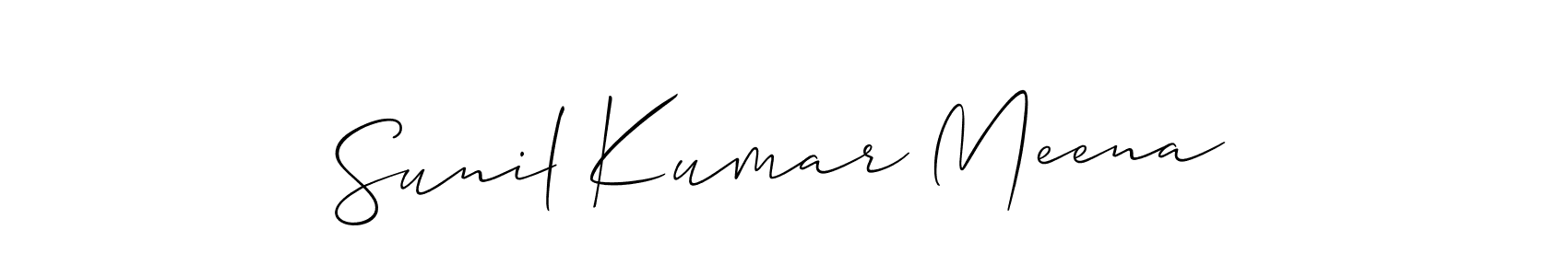 Make a beautiful signature design for name Sunil Kumar Meena. With this signature (Allison_Script) style, you can create a handwritten signature for free. Sunil Kumar Meena signature style 2 images and pictures png