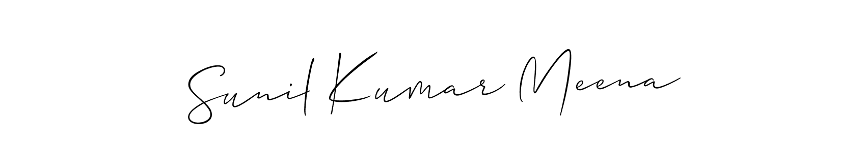 How to Draw Sunil Kumar Meena signature style? Allison_Script is a latest design signature styles for name Sunil Kumar Meena. Sunil Kumar Meena signature style 2 images and pictures png