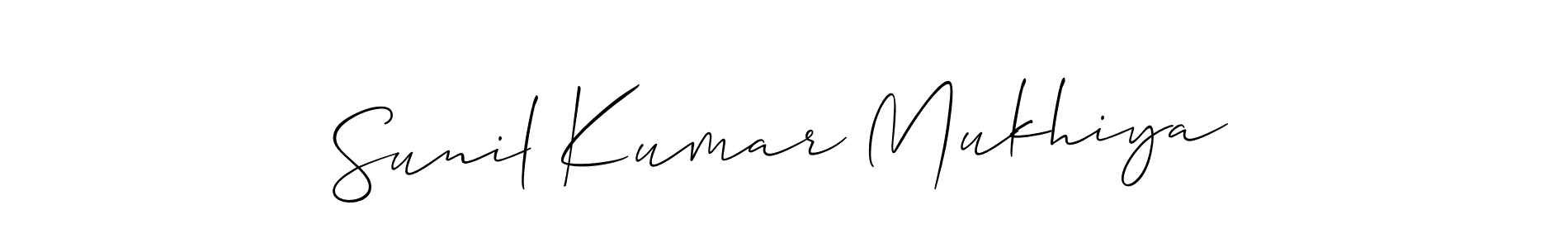 Sunil Kumar Mukhiya stylish signature style. Best Handwritten Sign (Allison_Script) for my name. Handwritten Signature Collection Ideas for my name Sunil Kumar Mukhiya. Sunil Kumar Mukhiya signature style 2 images and pictures png