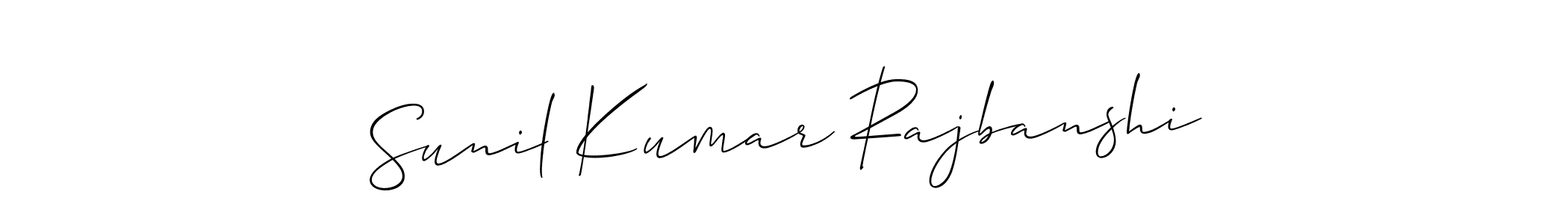 Create a beautiful signature design for name Sunil Kumar Rajbanshi. With this signature (Allison_Script) fonts, you can make a handwritten signature for free. Sunil Kumar Rajbanshi signature style 2 images and pictures png