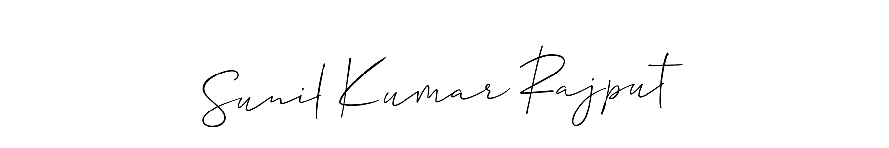 Also we have Sunil Kumar Rajput name is the best signature style. Create professional handwritten signature collection using Allison_Script autograph style. Sunil Kumar Rajput signature style 2 images and pictures png