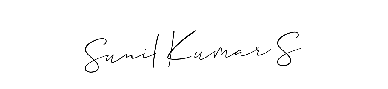 How to make Sunil Kumar S signature? Allison_Script is a professional autograph style. Create handwritten signature for Sunil Kumar S name. Sunil Kumar S signature style 2 images and pictures png