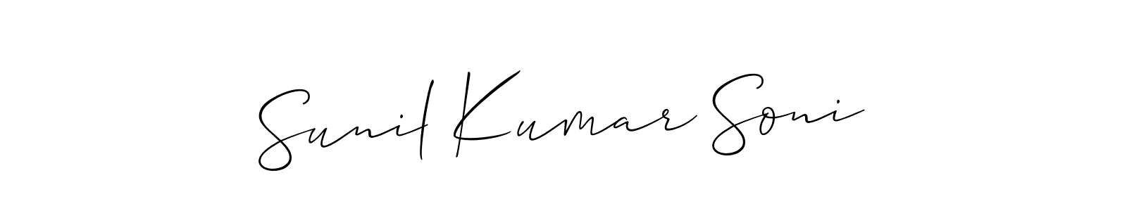 How to Draw Sunil Kumar Soni signature style? Allison_Script is a latest design signature styles for name Sunil Kumar Soni. Sunil Kumar Soni signature style 2 images and pictures png