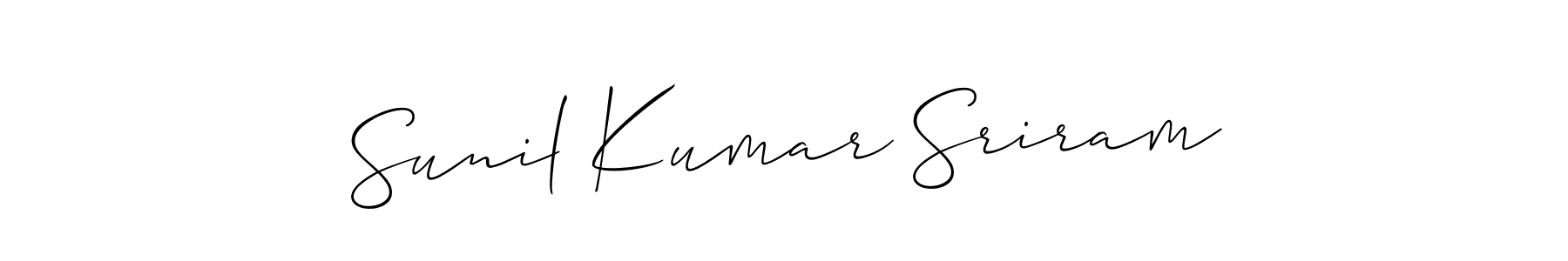 Make a short Sunil Kumar Sriram signature style. Manage your documents anywhere anytime using Allison_Script. Create and add eSignatures, submit forms, share and send files easily. Sunil Kumar Sriram signature style 2 images and pictures png