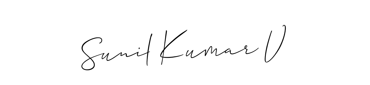 Make a beautiful signature design for name Sunil Kumar V. Use this online signature maker to create a handwritten signature for free. Sunil Kumar V signature style 2 images and pictures png