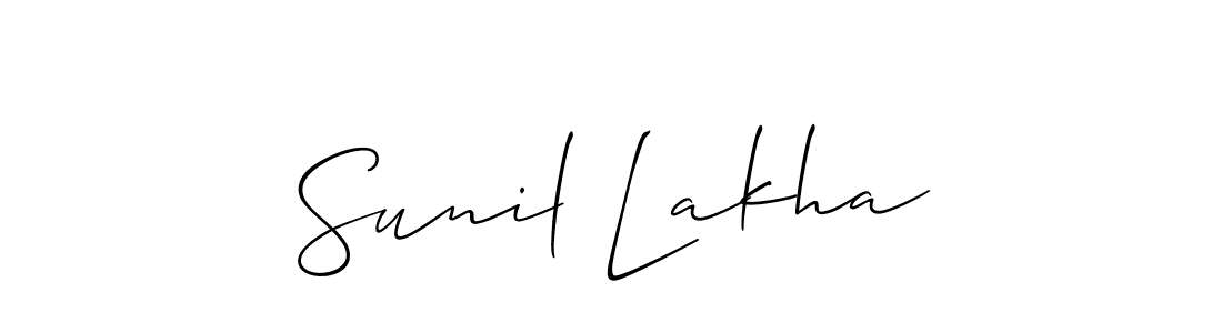 The best way (Allison_Script) to make a short signature is to pick only two or three words in your name. The name Sunil Lakha include a total of six letters. For converting this name. Sunil Lakha signature style 2 images and pictures png