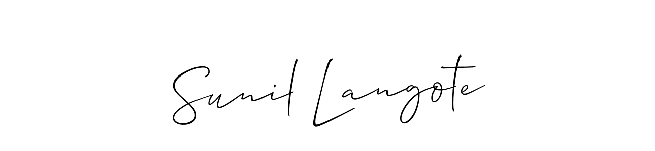 Once you've used our free online signature maker to create your best signature Allison_Script style, it's time to enjoy all of the benefits that Sunil Langote name signing documents. Sunil Langote signature style 2 images and pictures png