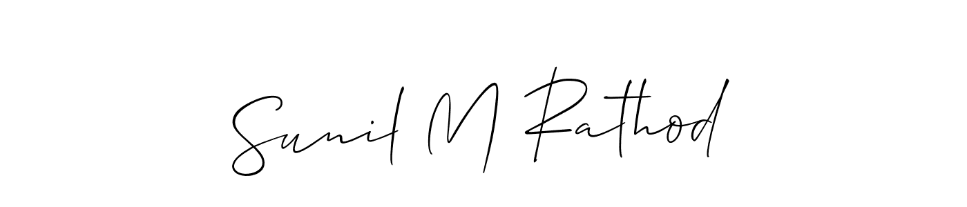 Sunil M Rathod stylish signature style. Best Handwritten Sign (Allison_Script) for my name. Handwritten Signature Collection Ideas for my name Sunil M Rathod. Sunil M Rathod signature style 2 images and pictures png