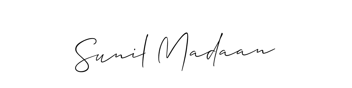 Use a signature maker to create a handwritten signature online. With this signature software, you can design (Allison_Script) your own signature for name Sunil Madaan. Sunil Madaan signature style 2 images and pictures png