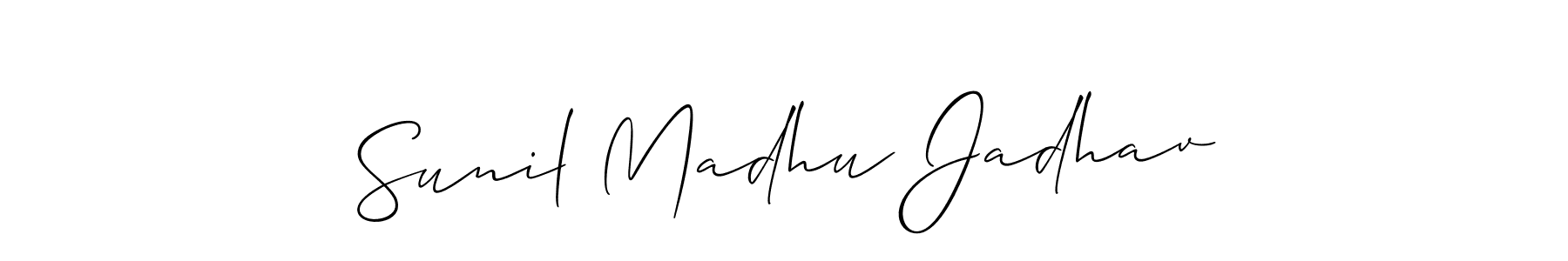 Make a beautiful signature design for name Sunil Madhu Jadhav. Use this online signature maker to create a handwritten signature for free. Sunil Madhu Jadhav signature style 2 images and pictures png